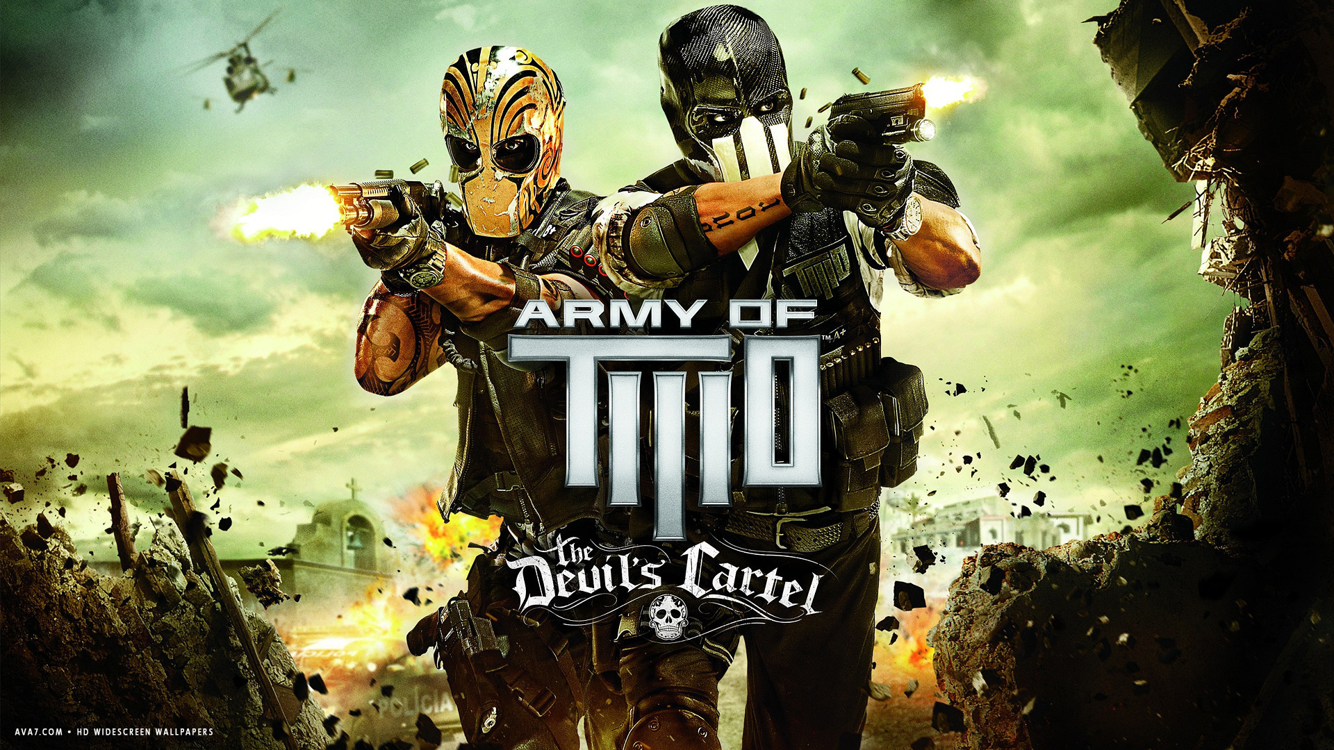 army of two devils cartel game alpha and bravo hd widescreen wallpaper