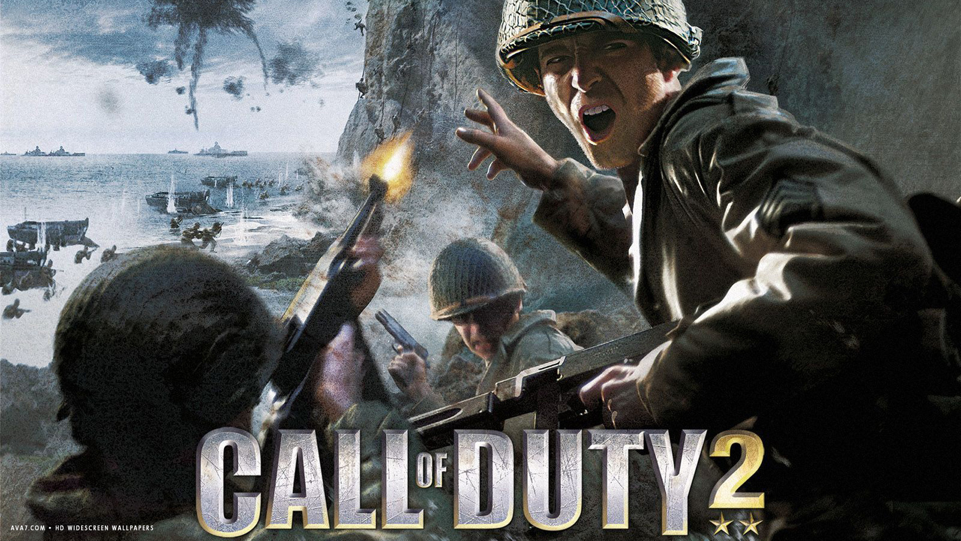 call of duty 2 game hd widescreen wallpaper