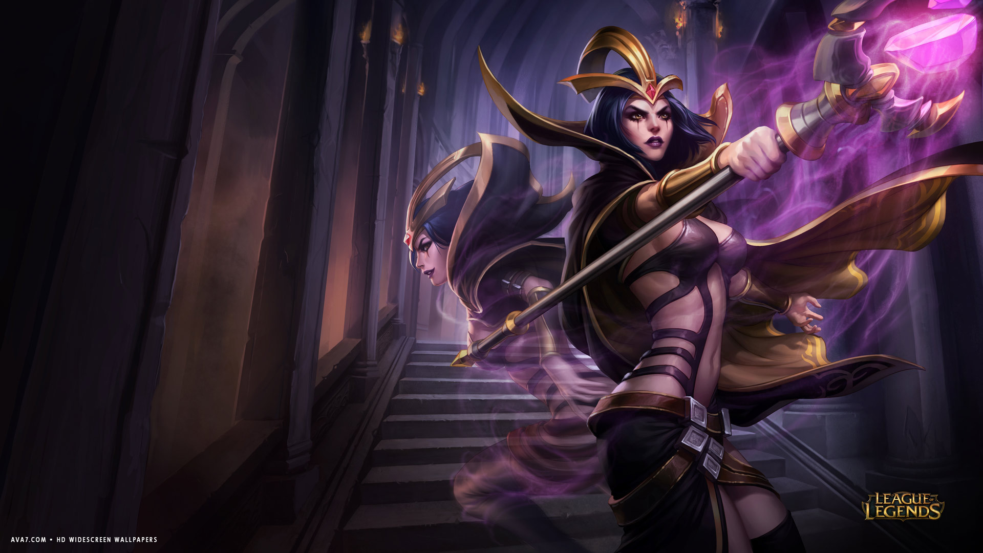 league of legends game lol leblanc magic ghost hd widescreen wallpaper