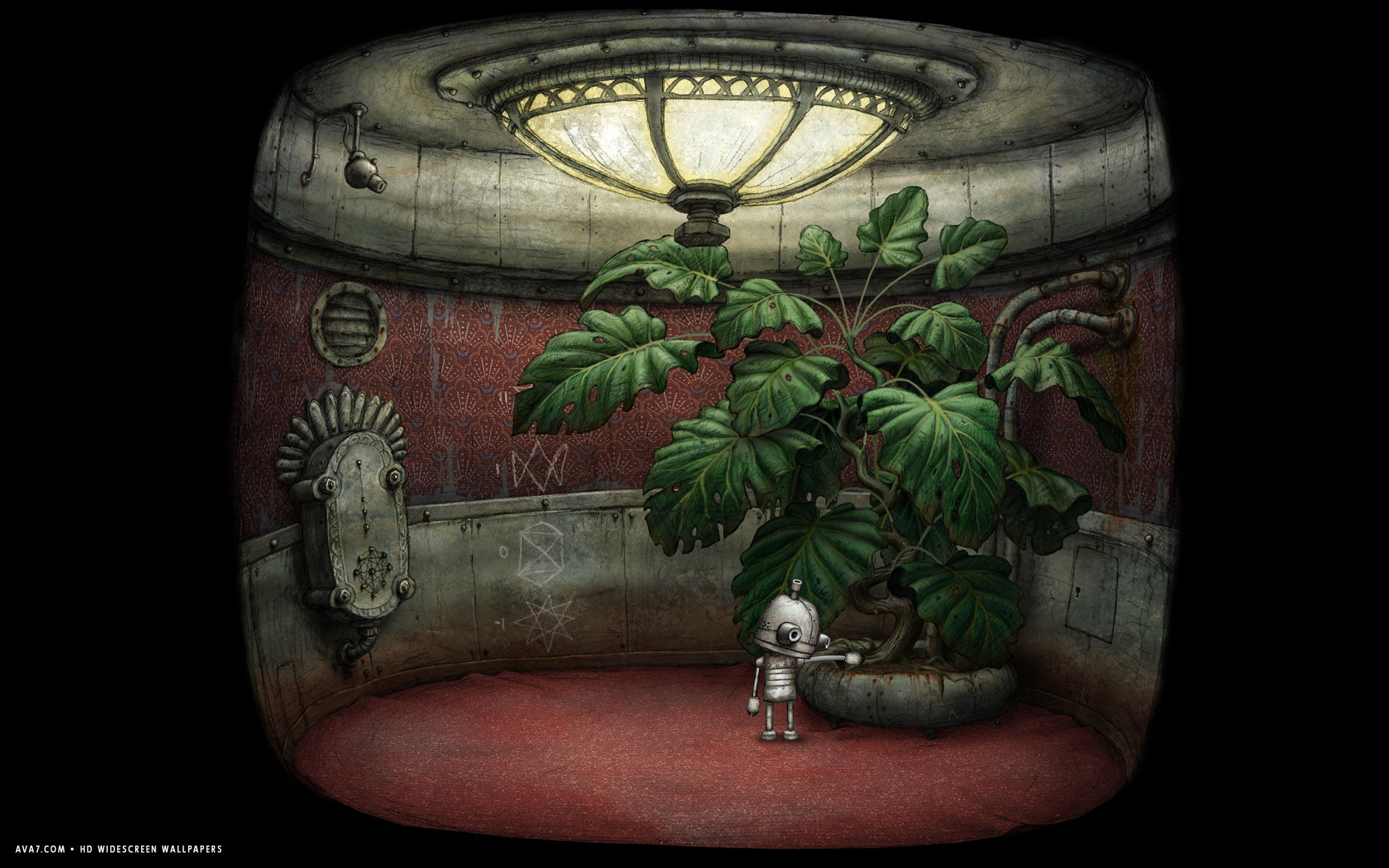 elevator robot plant puzzle machinarium game hd widescreen wallpaper