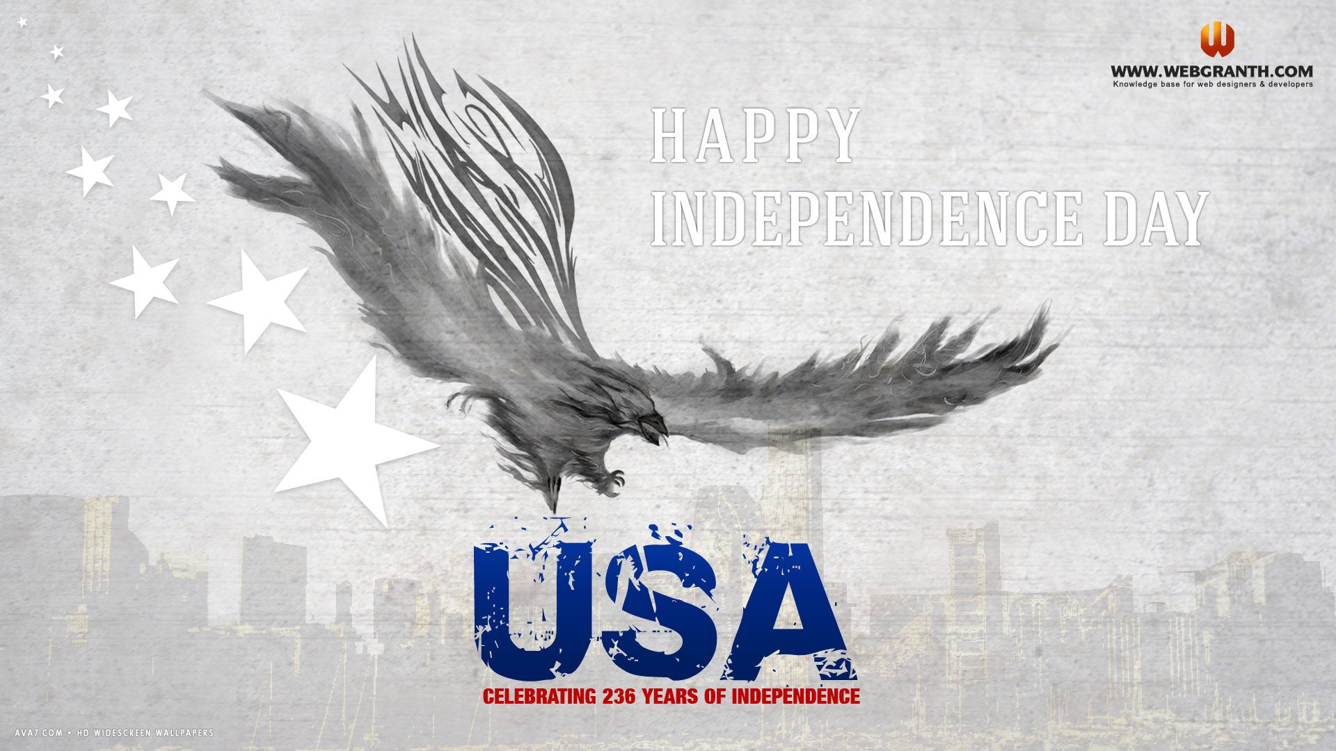 happy independence day usa eagle stars abstract holiday hd widescreen wallpaper