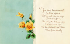 happy birthday dear mother message card yellow roses love