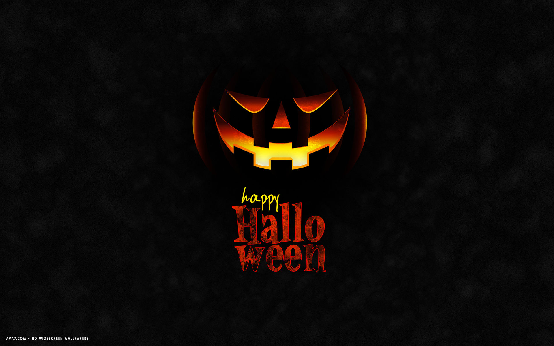 happy halloween evil pumpkin jack o lantern dark holiday hd widescreen wallpaper