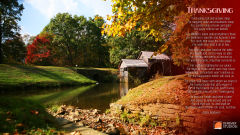 thanksgiving day song prayer eddie mallonen scenery river watermill holiday