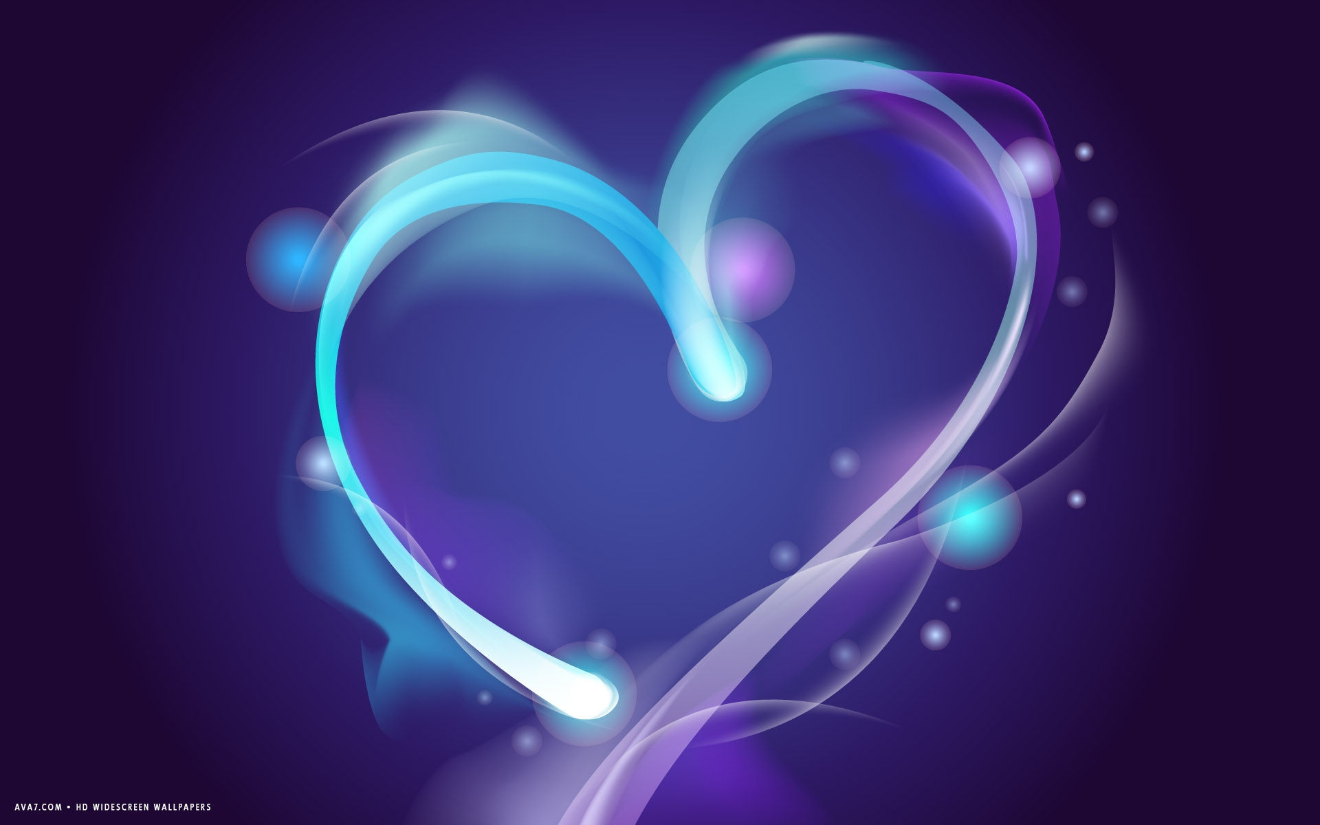 heart abstract lines art blue magic hd widescreen wallpaper