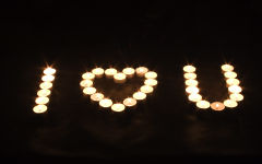 i love u burning candles candle light night