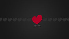 love word one my love minimalistic red grey hearts